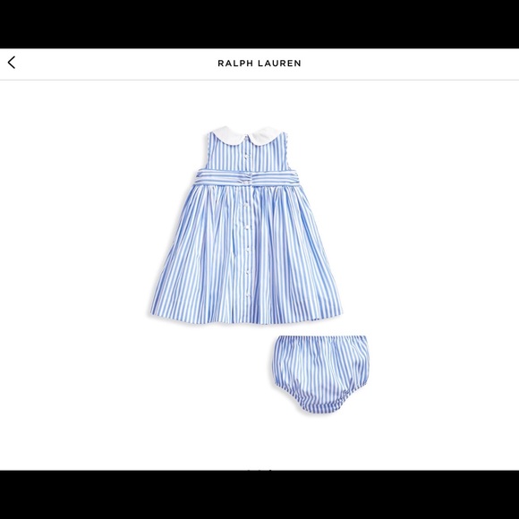 🌷RALPH LAUREN SIZE 18 MONTHS SMOCKED DRESS AND DIAPER COVER - Picture 7 of 7